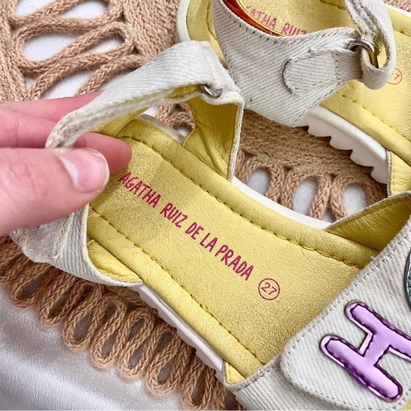 Agatha Ruiz de la Prada Happy Colorful Kids Sandals Size EU 27 - Picture 4 of 8